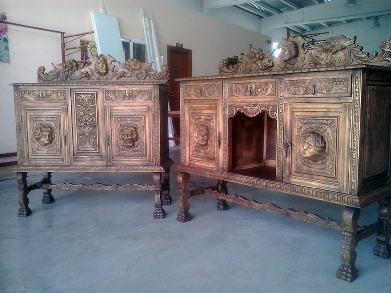 Restauración mueble antiguo en monasterio del olivar